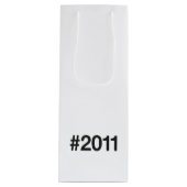 2011 Hashtag 14 Verjaardag Jubileum Wijn Cadeautas (Voorkant)