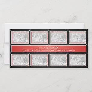 2011 Herinneringen nieuwjaar Collage Red Black Feestdagenkaart