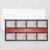 2011 Herinneringen Nieuwjaar Collage Rood Zwart Feestdagenkaart (Voorkant / Achterkant)