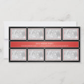 2011 Herinneringen Nieuwjaar Collage Rood Zwart Feestdagenkaart (Voorkant)