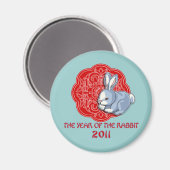 2011 Het Jaar van het Konijn Cadeaus Magneet (Voorkant / Achterkant)