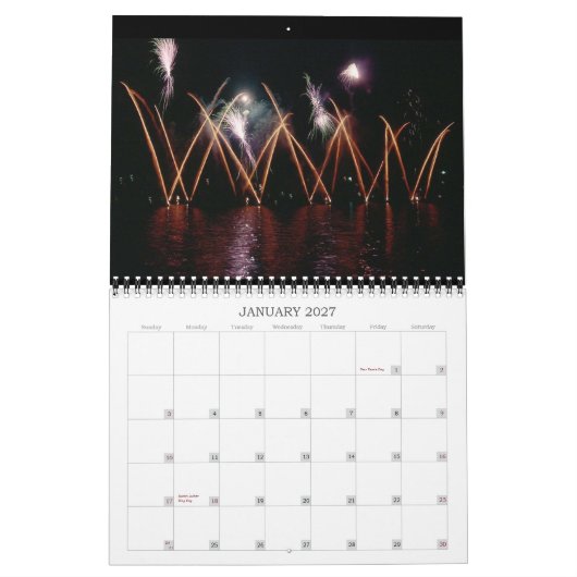 2011 Het luchtruim oplichten Kalender (Jan 2027)