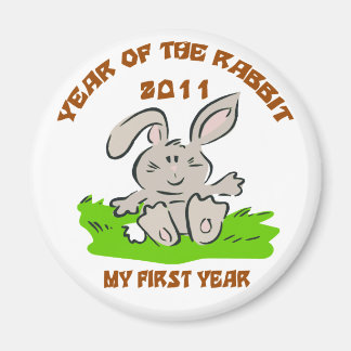 2011 Jaar van het Konijn Baby Magneet