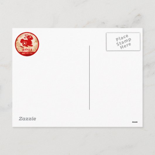 2011 Jaar van het Konijn Briefkaart (Achterkant)