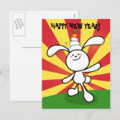 2011: Jaar van het Konijn: Mochi Balance! Feestdagenkaart (Voorkant / Achterkant)