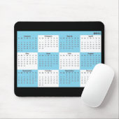 2011 kalender blauw Mousepad Muismat (Met muis)