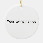 2011 Twins First Kerstornament Keramisch Ornament (Achterkant)