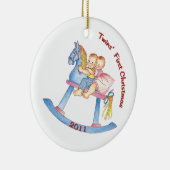 2011 Twins FIrst-kerstversiering Keramisch Ornament (Rechts)