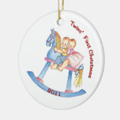 2011 Twins FIrst-kerstversiering Keramisch Ornament (Links)