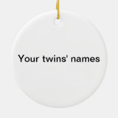 2011 Twins FIrst-kerstversiering Keramisch Ornament (Achterkant)