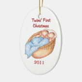 2011 Twins FIrst-kerstversiering Keramisch Ornament (Links)
