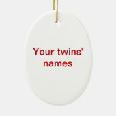 2011 Twins FIrst-kerstversiering Keramisch Ornament (Achterkant)