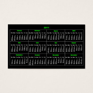 2011 Wallet Kalender Pocket Kaart