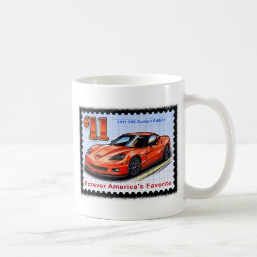 2011 Z06 Carbon Edition Corvette Koffiemok (Rechts)
