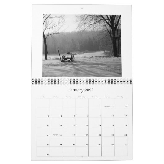 2011 Zwarte en Witte Agenda Kalender (Jan 2027)