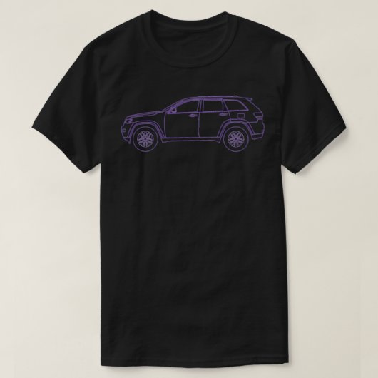 2011cadeau SUV 4X4 WK2 heldere paarse lijnen T-shirt (Design voorkant)