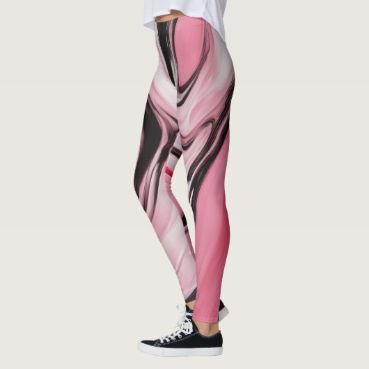 20125 abstracte roze spandex leggings (Links)