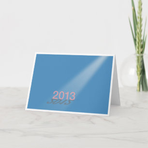 2012-13 Gelukkig nieuwjaar blauw Feestdagen Kaart