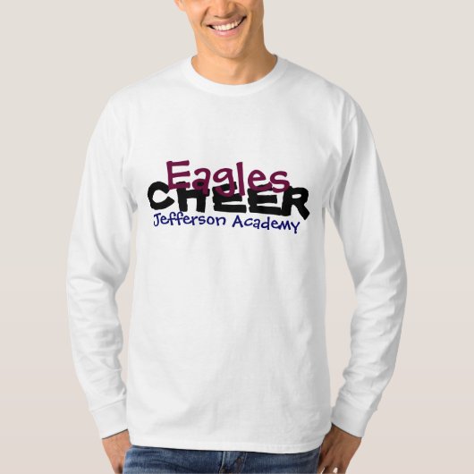 2012-13 Jefferson Academy Personalized Cheer DAD T-shirt (Voorkant)