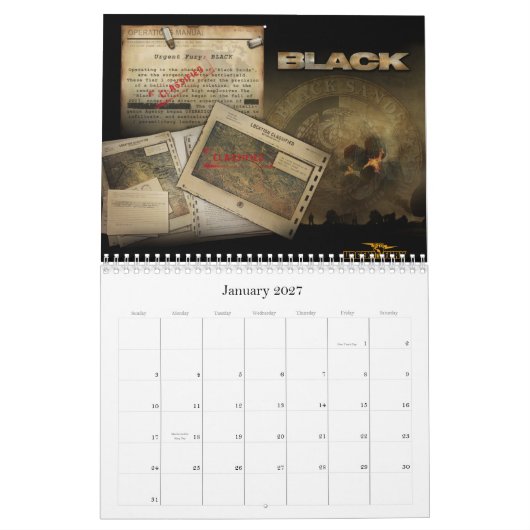 2012 6 jaar gaming - Klassiek raster Kalender (Jan 2027)