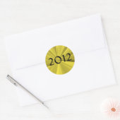 2012 Afstuderen Ronde Sticker (Envelop)