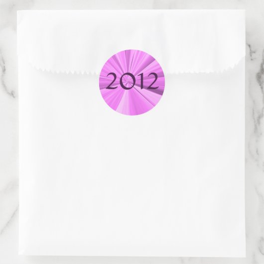 2012 Afstuderen Ronde Sticker (Tas)