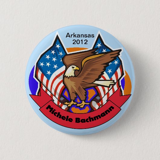 2012 Arkansas voor Michele Bachmann Ronde Button 5,7 Cm (Voorkant)