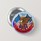 2012 Arkansas voor Michele Bachmann Ronde Button 5,7 Cm (Voorkant /achterkant)