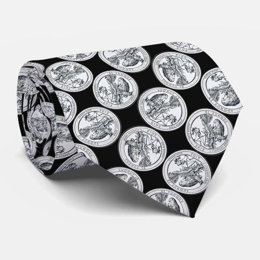 2012 ATB Quarter Puerto Rico Zijdepunt Stropdas (Opgerold)