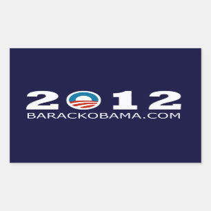 2012 Barack Obama herkozen Ontwerp Rechthoekige Sticker