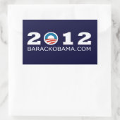 2012 Barack Obama herverkiezing ontwerp Rechthoekige Sticker (Tas)