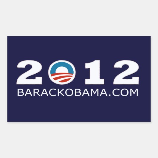 2012 Barack Obama herverkiezing ontwerp Rechthoekige Sticker (Voorkant)