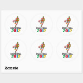 2012: Basketball Ronde Sticker (Vel)
