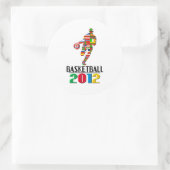 2012: Basketball Ronde Sticker (Tas)