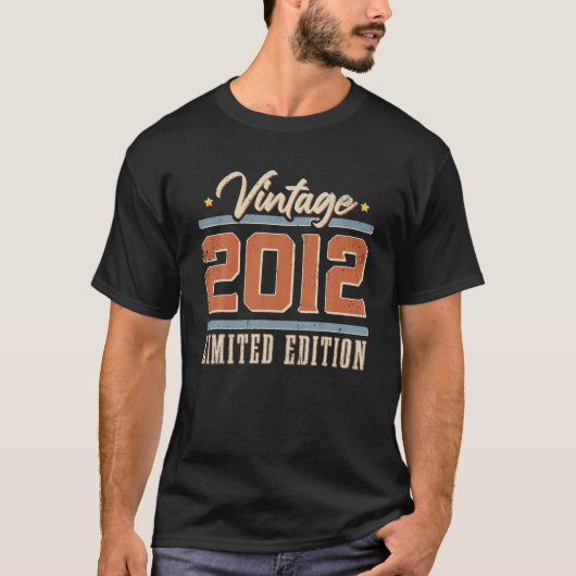 2012 Birth Year Limited Edition 10 jaar O T-shirt (Voorkant)