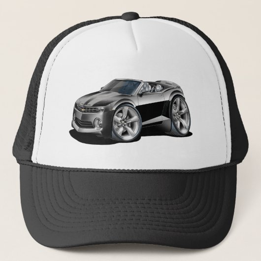 2012 Camaro Black-Grey Convertible Trucker Pet (Voorkant)