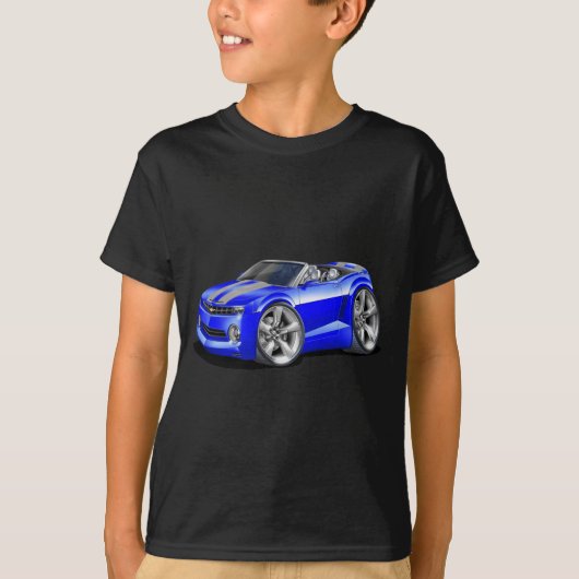 2012 Camaro Blue-Grey Convertible T-shirt (Voorkant)