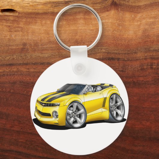 2012 Camaro Yellow-Black converteerbaar Sleutelhanger (Voorkant)