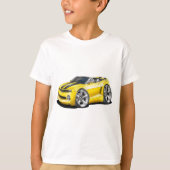 2012 Camaro Yellow-Black converteerbaar T-shirt (Voorkant)