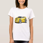 2012 Camaro Yellow-Black converteerbaar T-shirt (Voorkant)