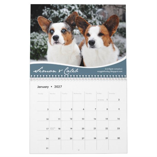 2012 Corgis (met blogs) Wall Calendar Kalender (Jan 2027)