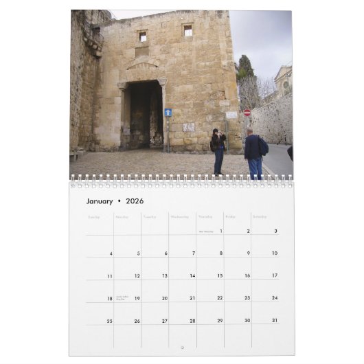 2012 De oude stad Jeruzalem Kalender (Jan 2026)