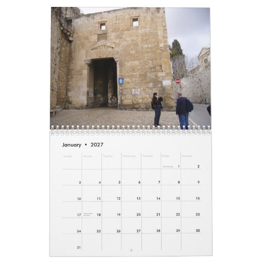2012 De oude stad Jeruzalem Kalender (Jan 2027)