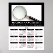 2012 Demotivationele wandkalender: microbeheer Poster (Voorkant)