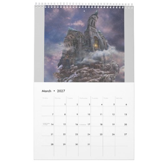 2012 Digitale surrealistische en fantastische kuns Kalender (Mar 2027)