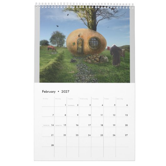 2012 Digitale surrealistische en fantastische kuns Kalender (Feb 2027)
