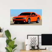2012 DODGE CHALLENGER RT POSTER (Thuiskantoor)