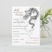 2012 Dragon Uitnodigingen van de Eve-partij van he (Staand voorkant)