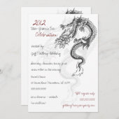 2012 Dragon Uitnodigingen van de Eve-partij van he (Voorkant / Achterkant)