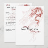 2012 Dragon Uitnodigingen van de Eve-partij van he (Voorkant / Achterkant)